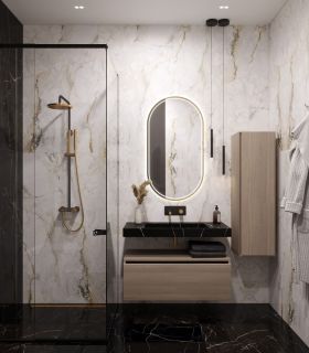 Раковина Armadi Art Flat 859-100-NM 100 см nero marquina